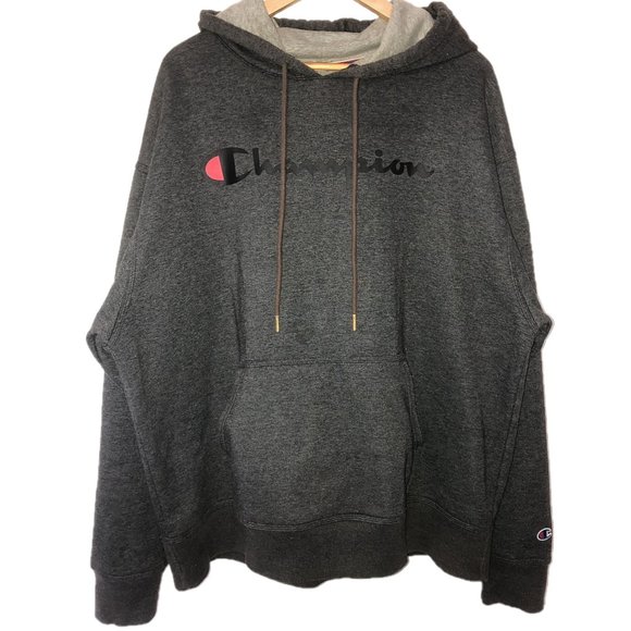 Champion Drawstring Hoodie (Dark Gray) - Picture 5 of 6